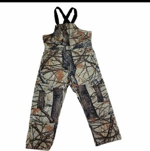 Cabelas camouflage bib pants. Size large